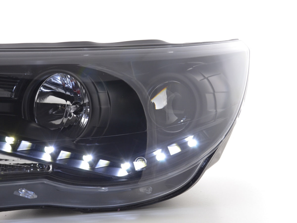 Scheinwerfer Set Daylight LED TFL-Optik VW Tiguan 07-11 schwarz für Rechtslenker Scheinwerfer Set Daylight LED TFL-Optik VW Tiguan 07-11 schwarz für Rechtslenker